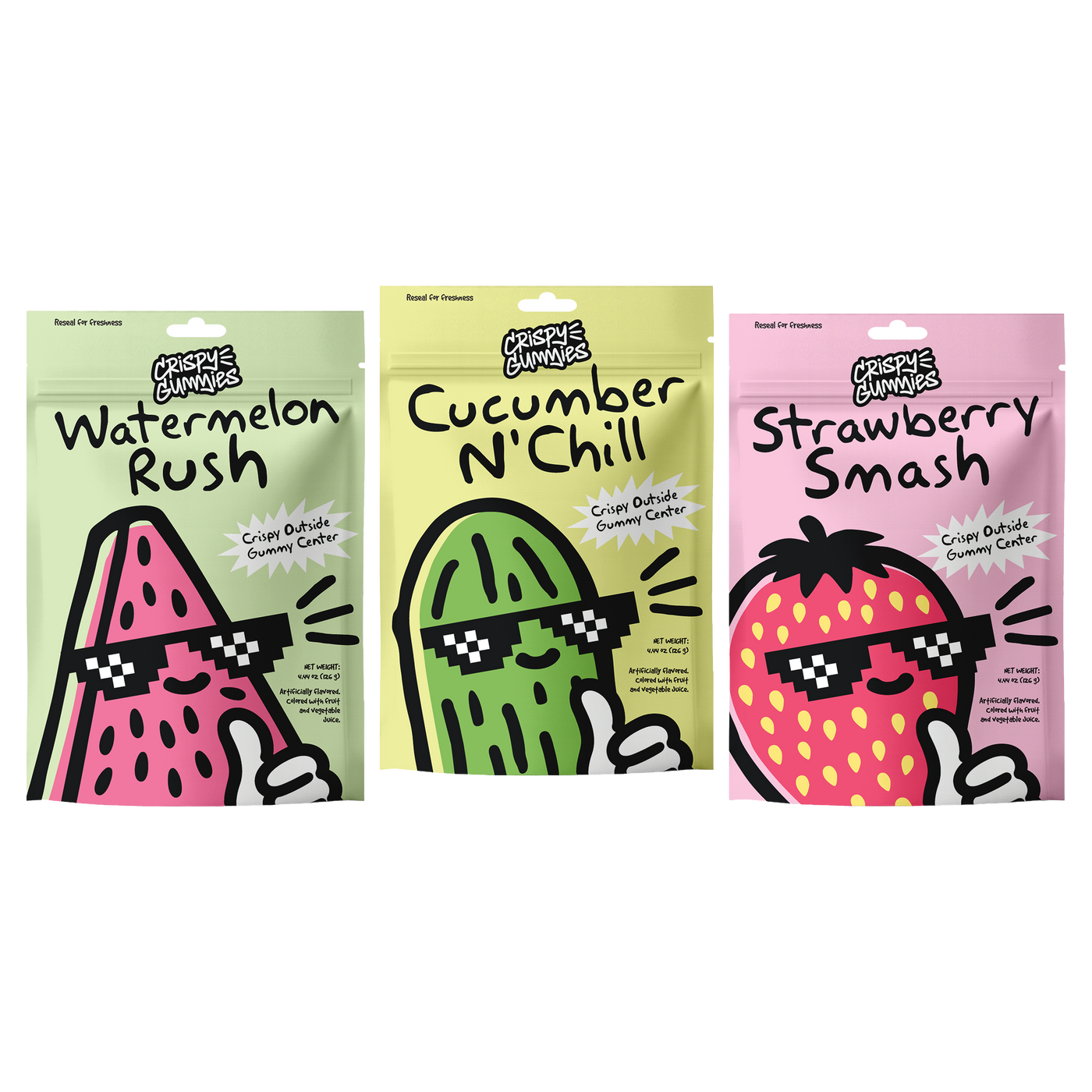 Crispy Gummies trio
