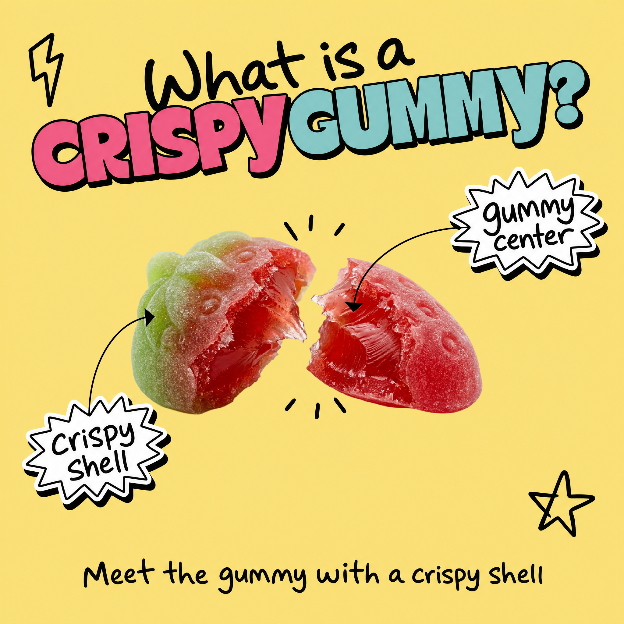 Crispy Gummies Strawberry Smash - 4.44oz
