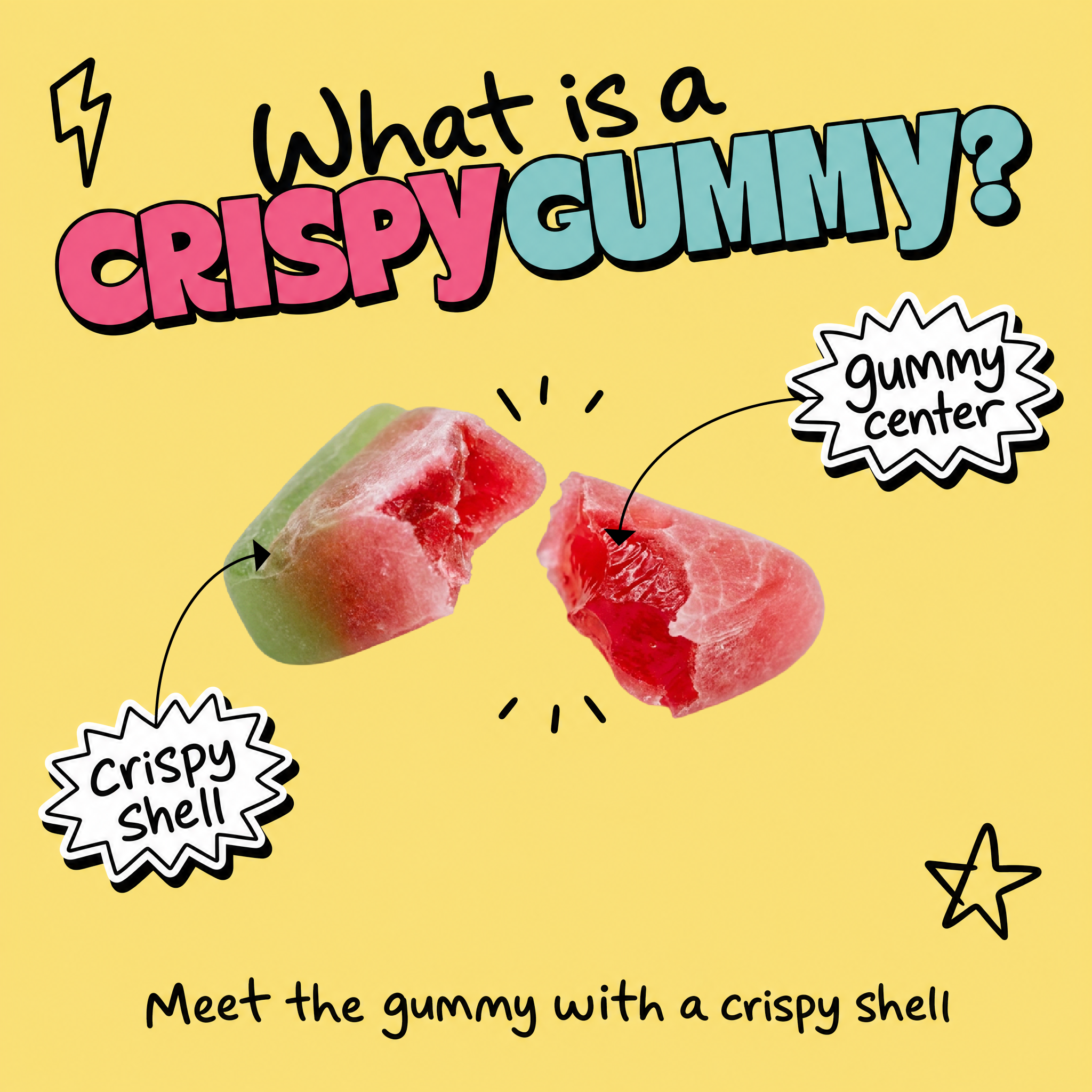 Crispy Gummies Watermelon Rush - 4.44oz